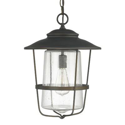 Remington 1- Light Outdoor Hanging Lantern Fixture Finish: Old Bronze