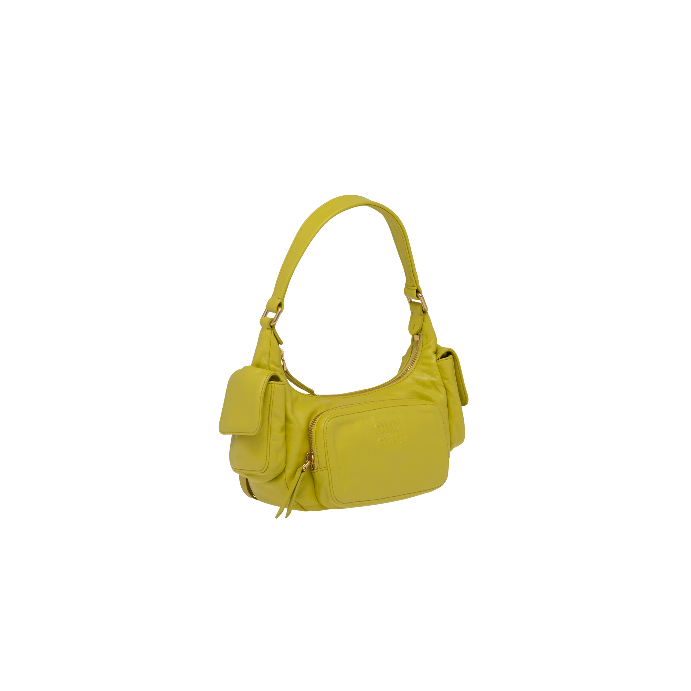 Citron Green Nappa leather Pocket bag