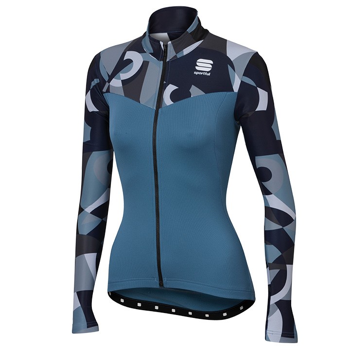 2017 Spоrtful Primavera Blue Women Long Sleeve Cycling Jersey
