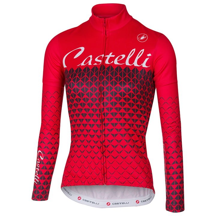 2017 Cаstelli Ciao Red Women Long Sleeve Cycling Jersey