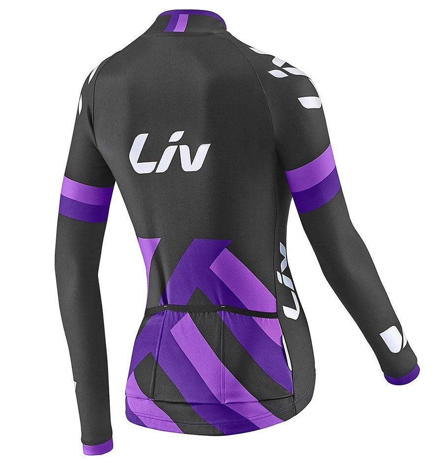 2017 Liv Race Day Women's Black-Purple Long Sleeve Cycling Jersey