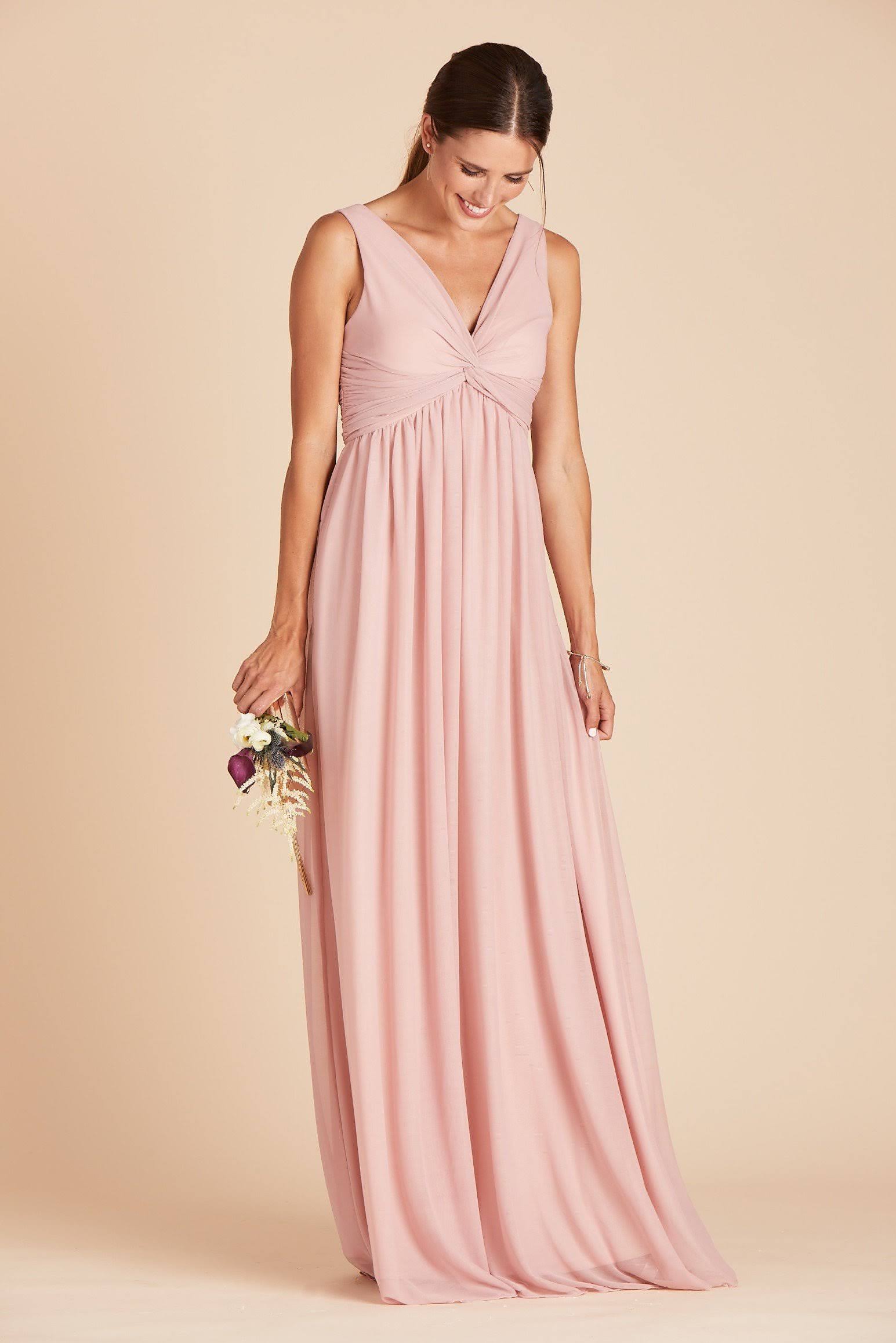 Birdy Grey Lianna Bridesmaid Dress in Dusty Rose Xs / Dusty Rose