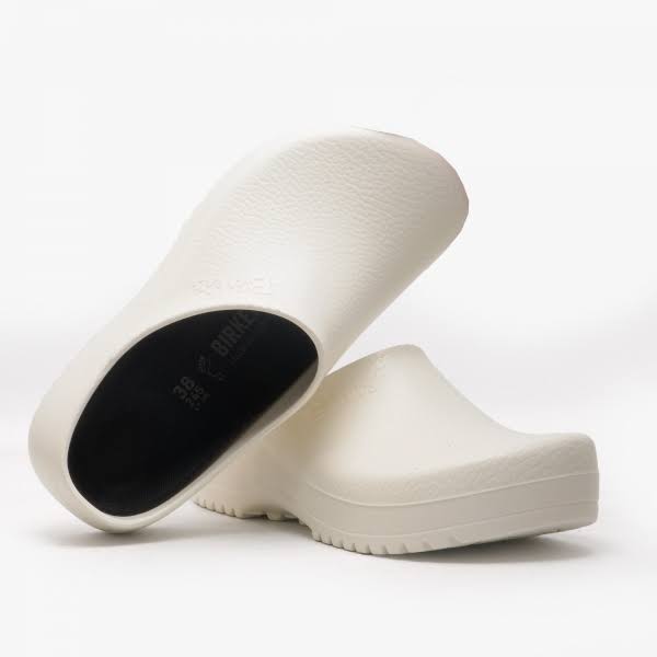 Birkenstock Super-Birki 68021 Unisex PU Occupational Clogs White