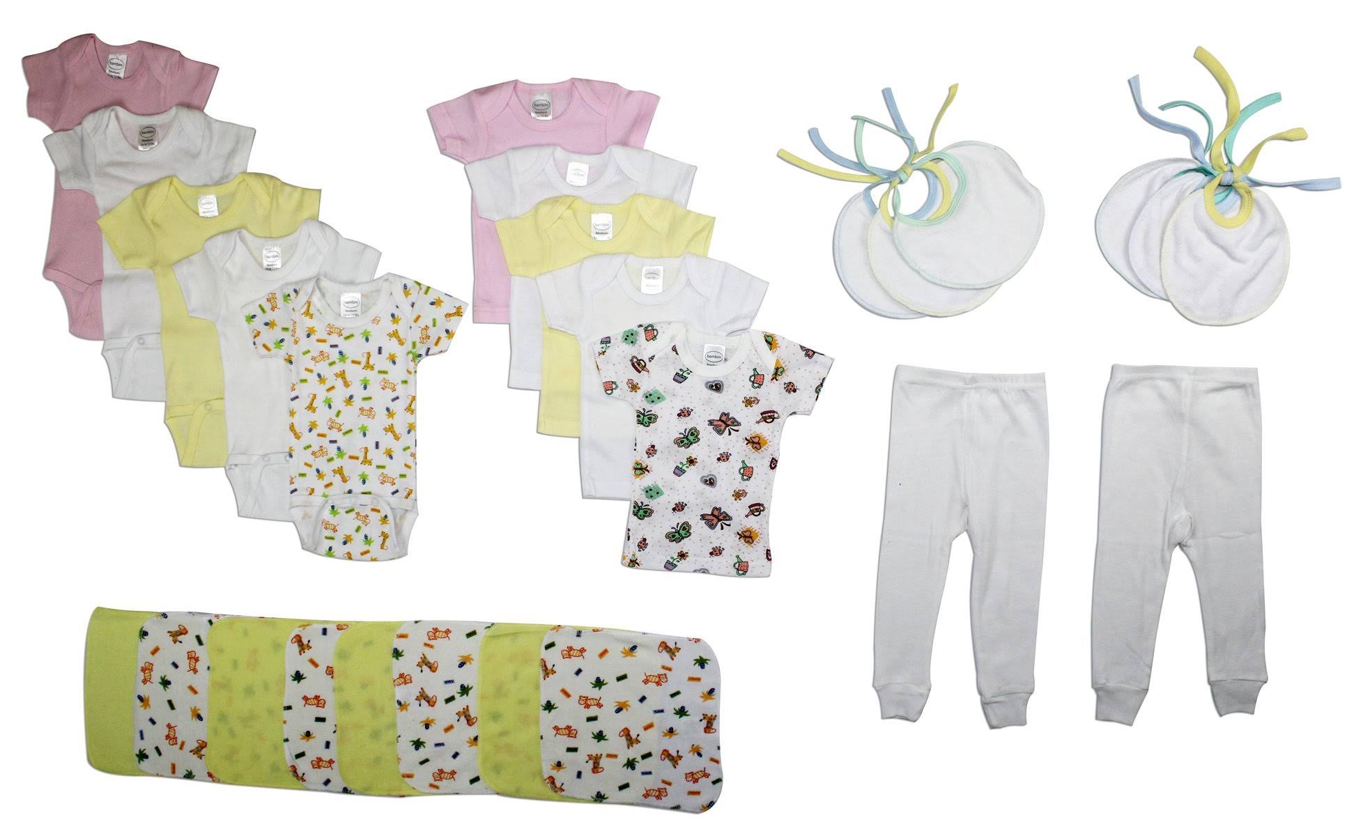 Bambini Girls& 26 Piece Layette Set Medium / White/Pink