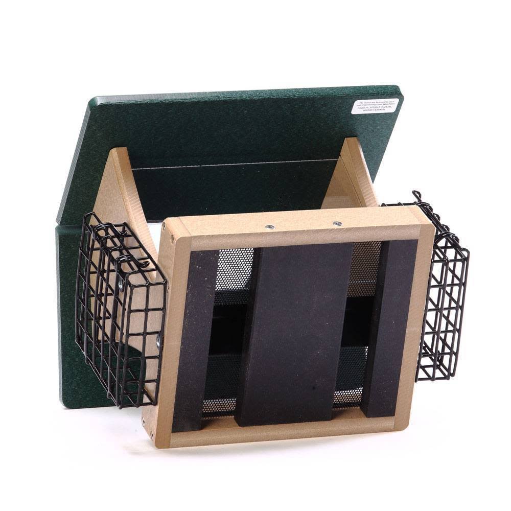 Birds Choice 4 Quart 2-Sided Recycled Hopper Bird Feeder
