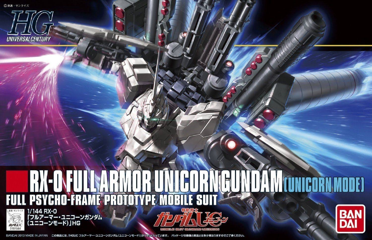 1/144 Scale HGUC Full Armor Unicorn Gundam (Unicorn Mode)