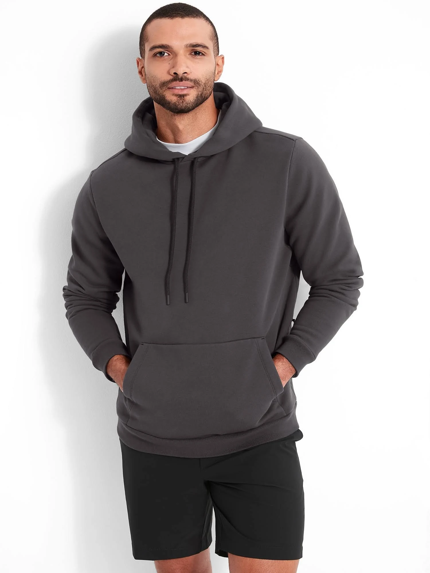 Banana Republic Men's Heavyweight Fleece Hoodie Black Size S