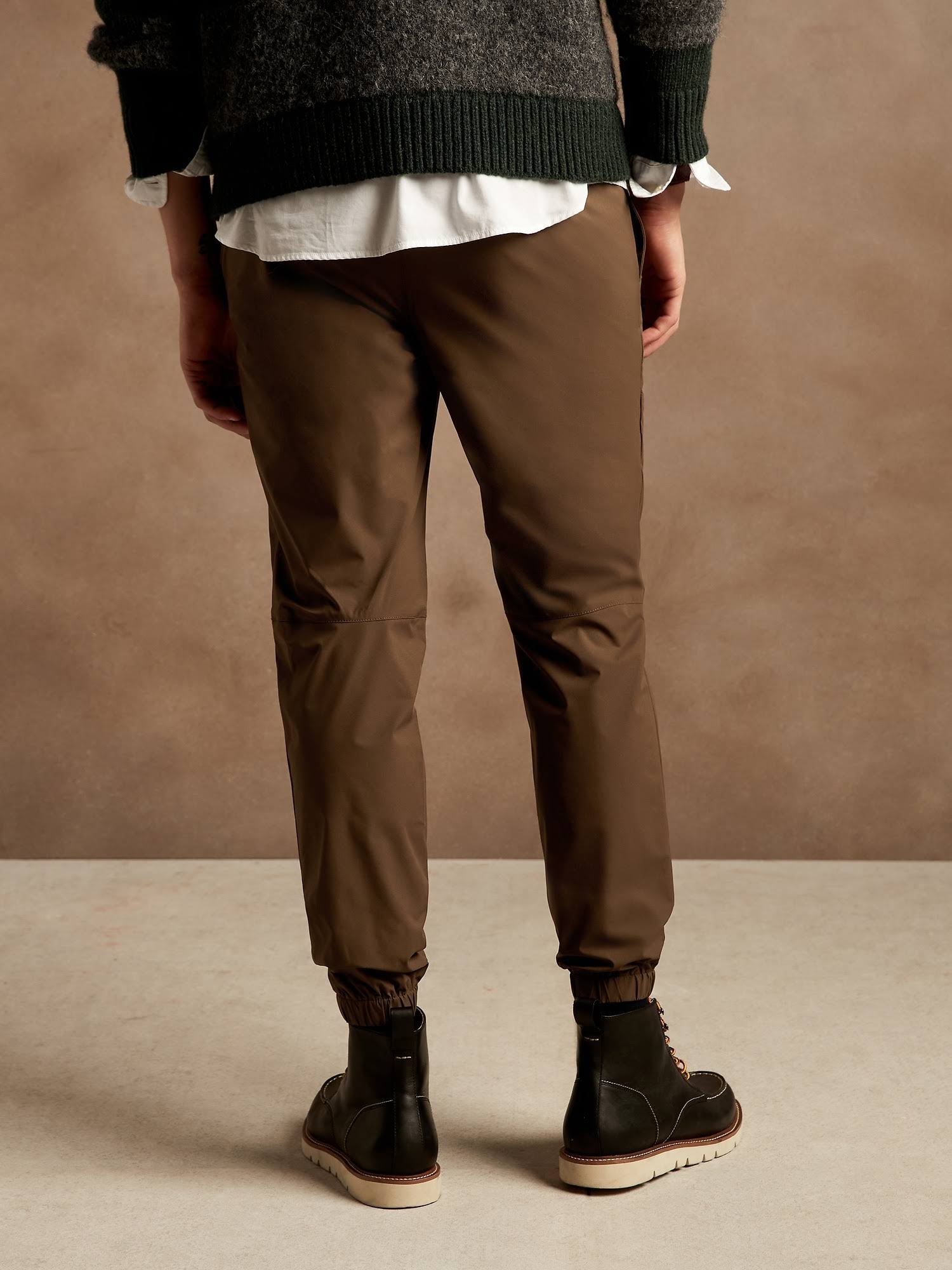 Banana Republic Men's Slim Motion Tech Jogger Brown Tall Size XXL