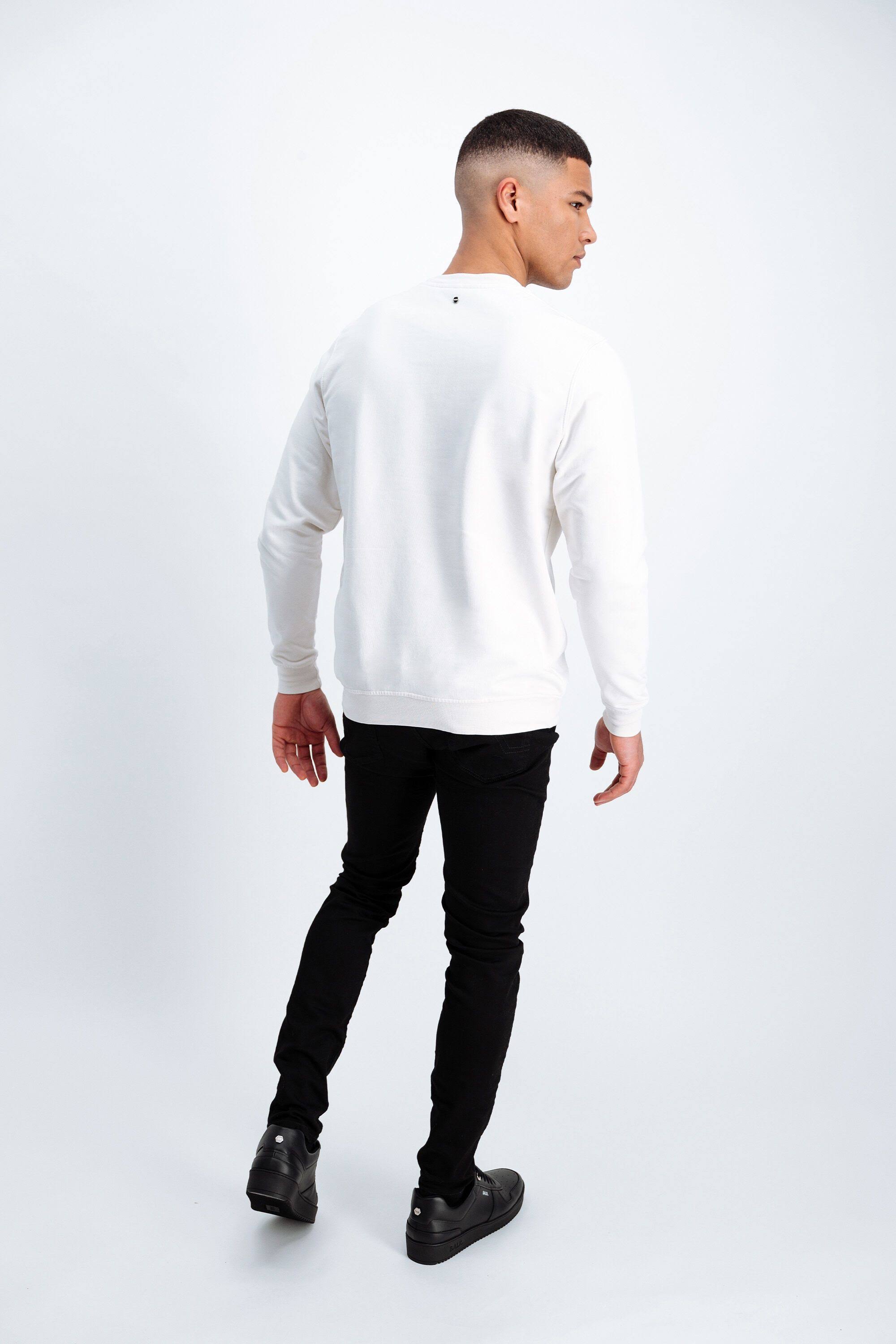 BALR. Crest Print Amsterdam Straight Crewneck Nimbus Cloud (M)