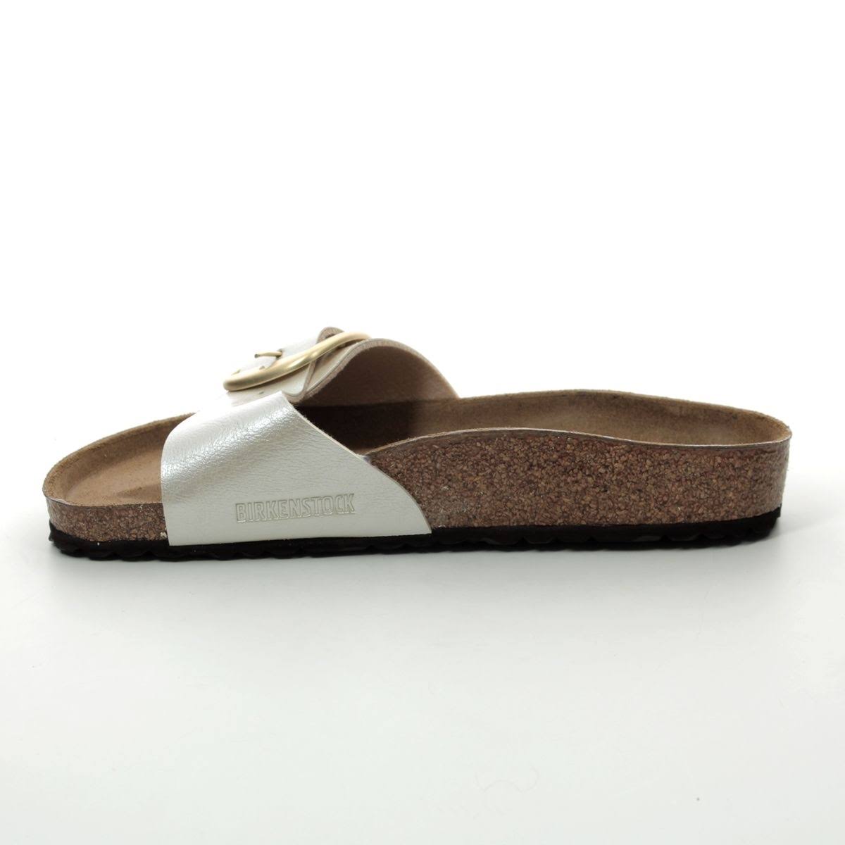 Birkenstock Madrid Buckle Oyster Womens Slide Sandals 1015278