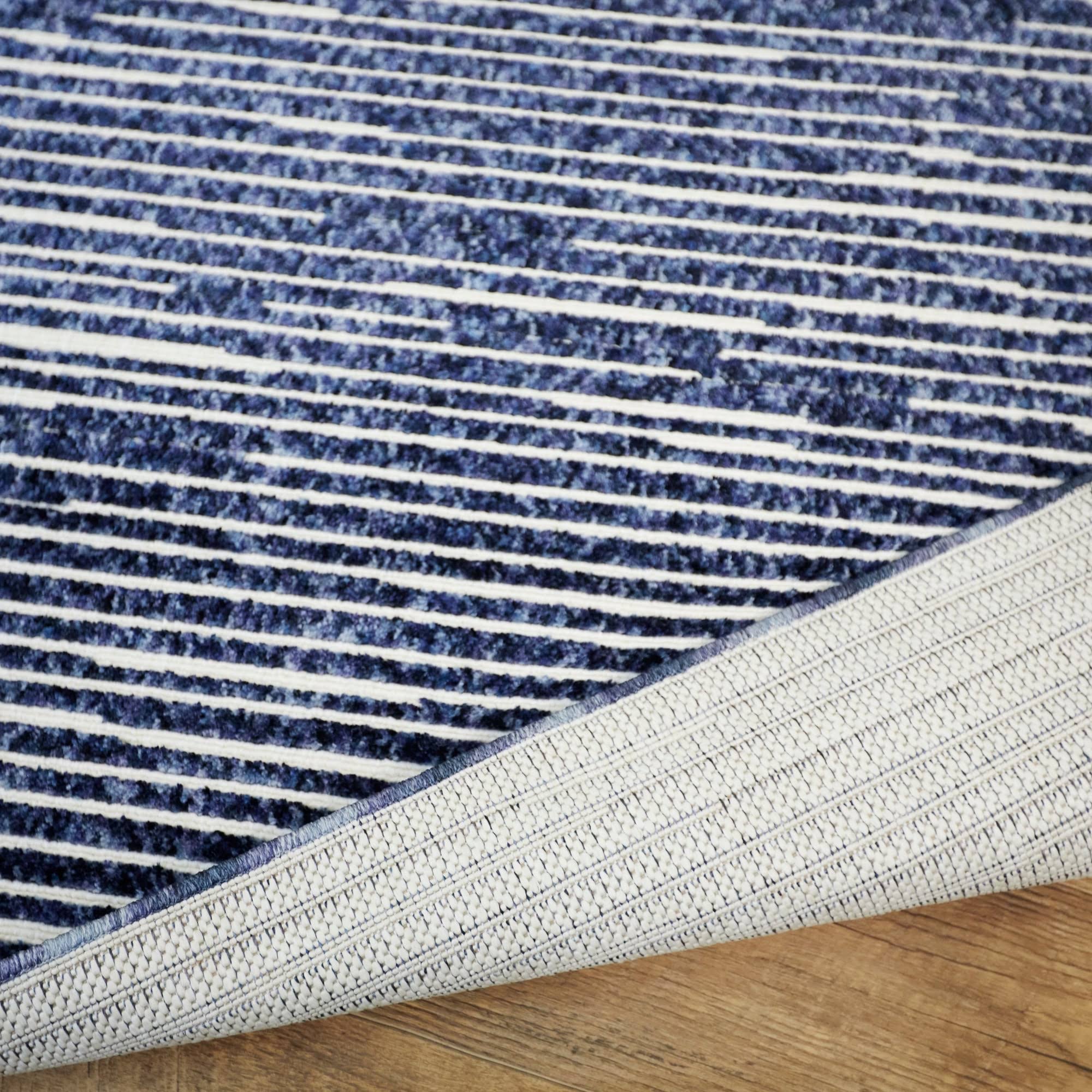 BALTA Lynne Blue 5 ft. x 7 ft. Flatweave Area Rug