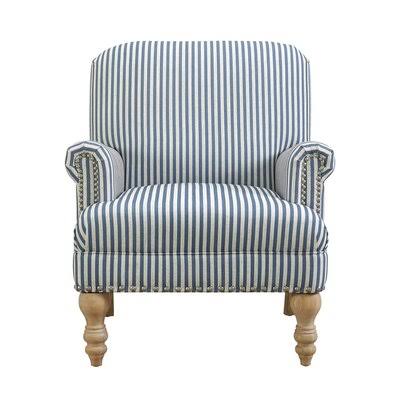 Bashir Armchair Birch Lane Heritage Upholstery Color: Blue/White