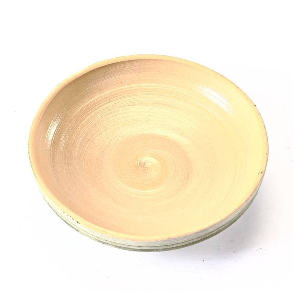 Birds Choice Burley Flowering Daisy Clay Bird Bath, Medium, Green