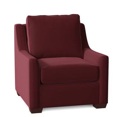 L?A 33x22 Wide Armchair Birch Lane Body Fabric: Belsire Berry