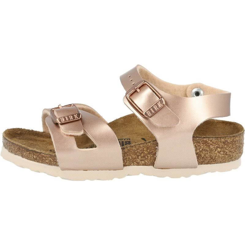 Birkenstock Rio Birko Flor Kids Sandals - Electric Metallic Copper