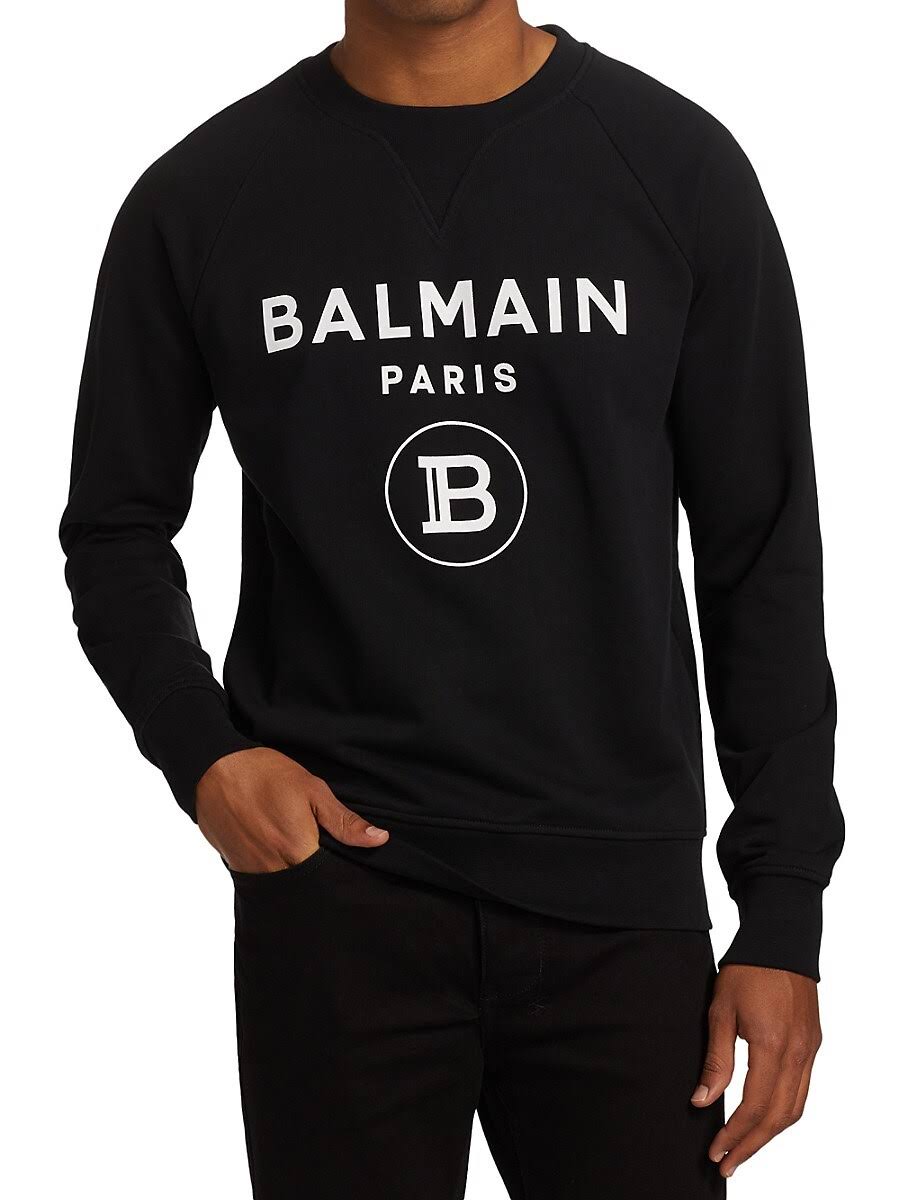 Balmain Black & White Logo Sweatshirt