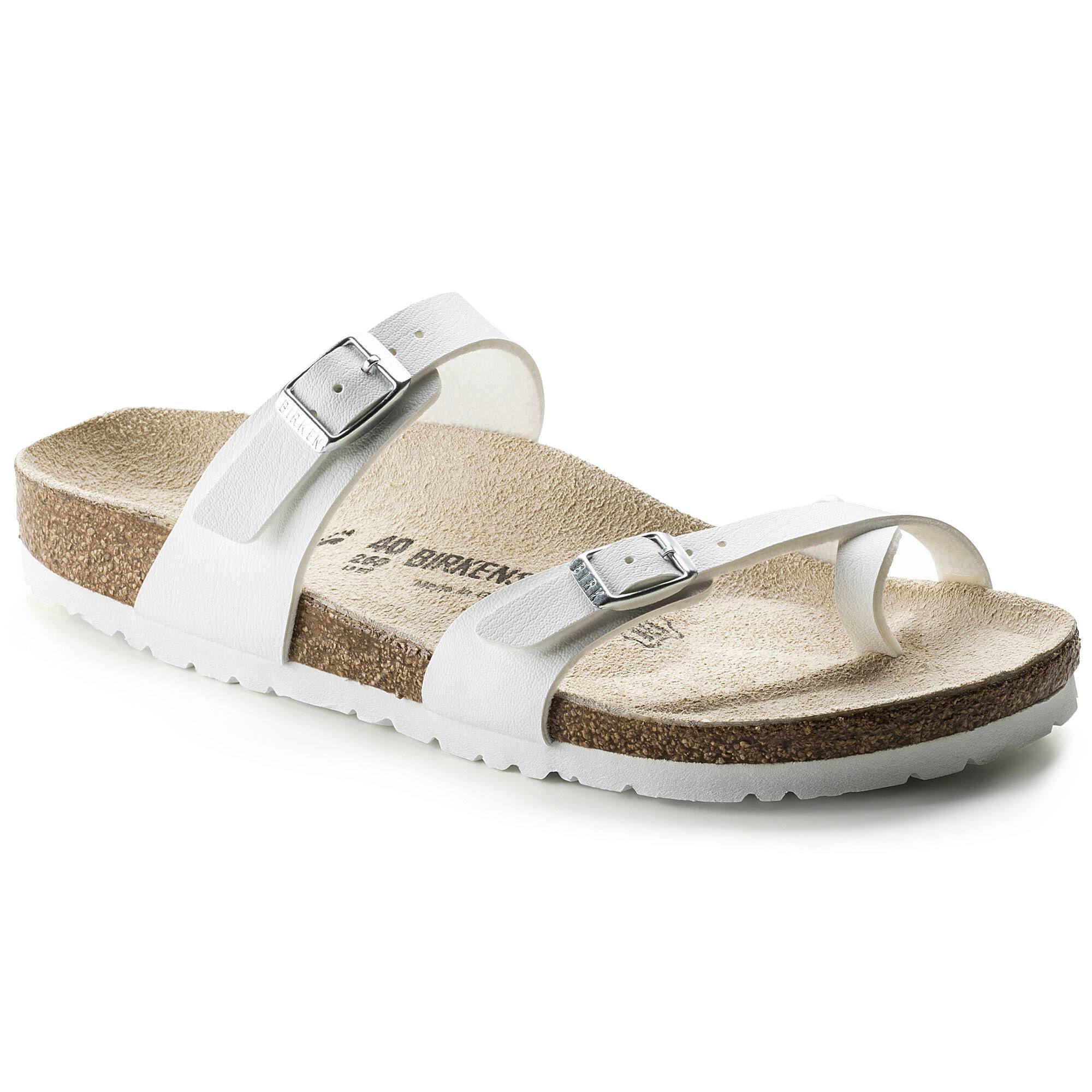 Birkenstock Mayari Birko Flor, Women, White / 37