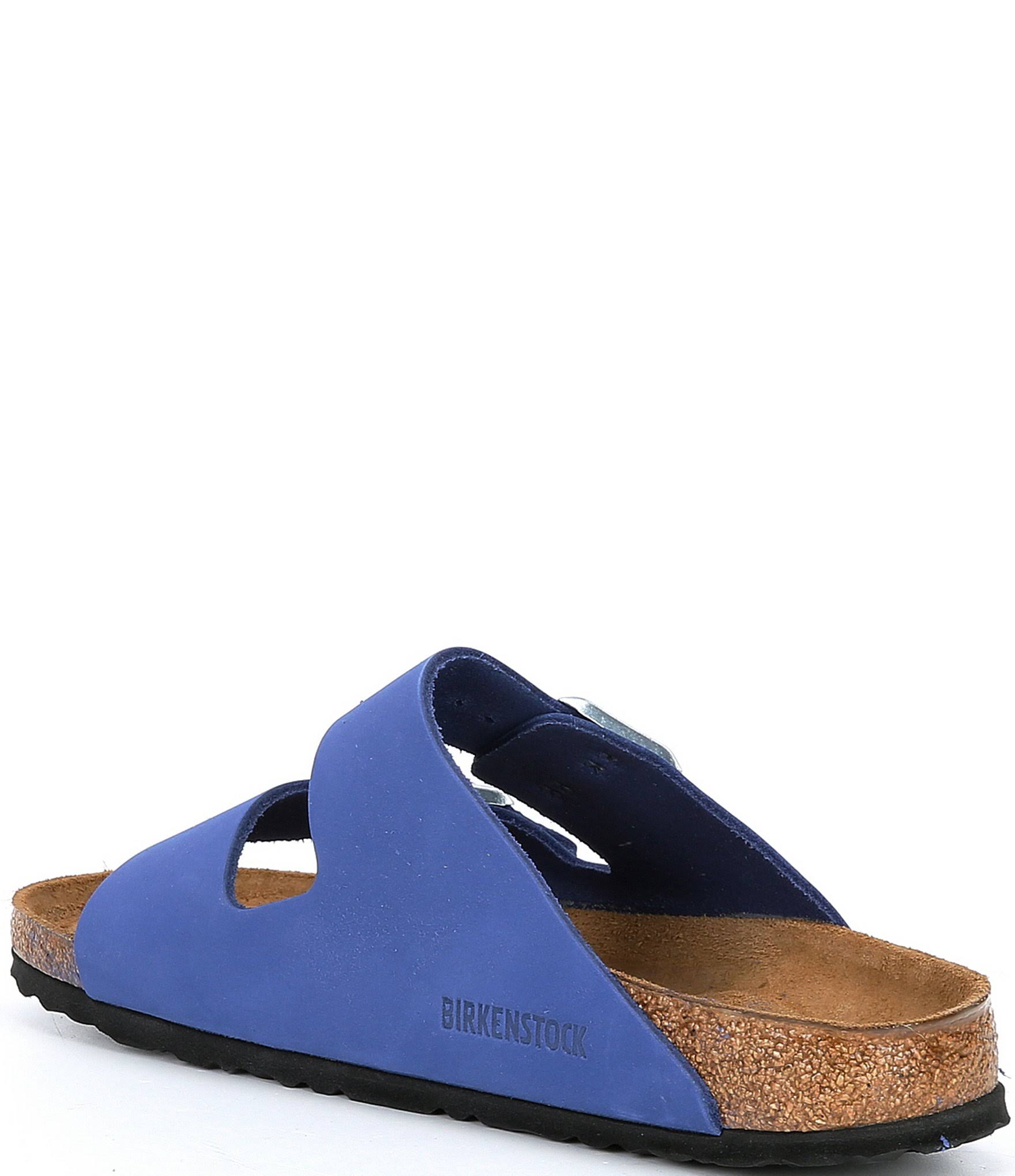 Birkenstock Women's Arizona Soft Footbed Azure Blue Nubuck