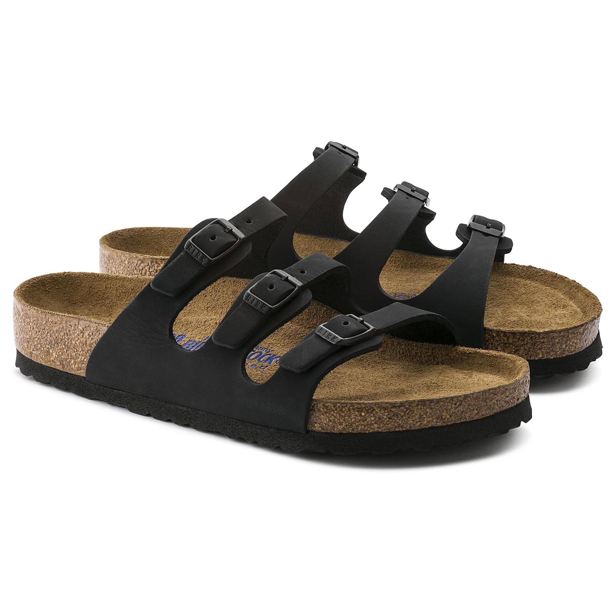 Birkenstock Women's Florida Soft Footbed (37 Black Nubuck)
