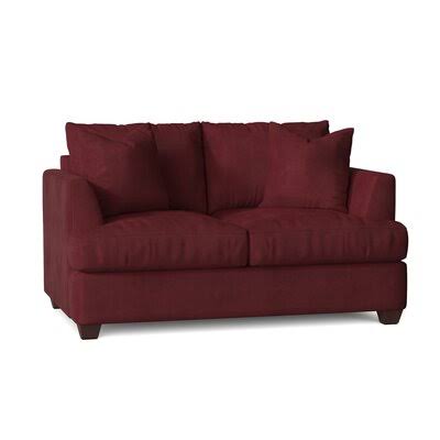 Kenna 63x22 Recessed Arm Loveseat Birch Lane Body Fabric: Tina Scarlet