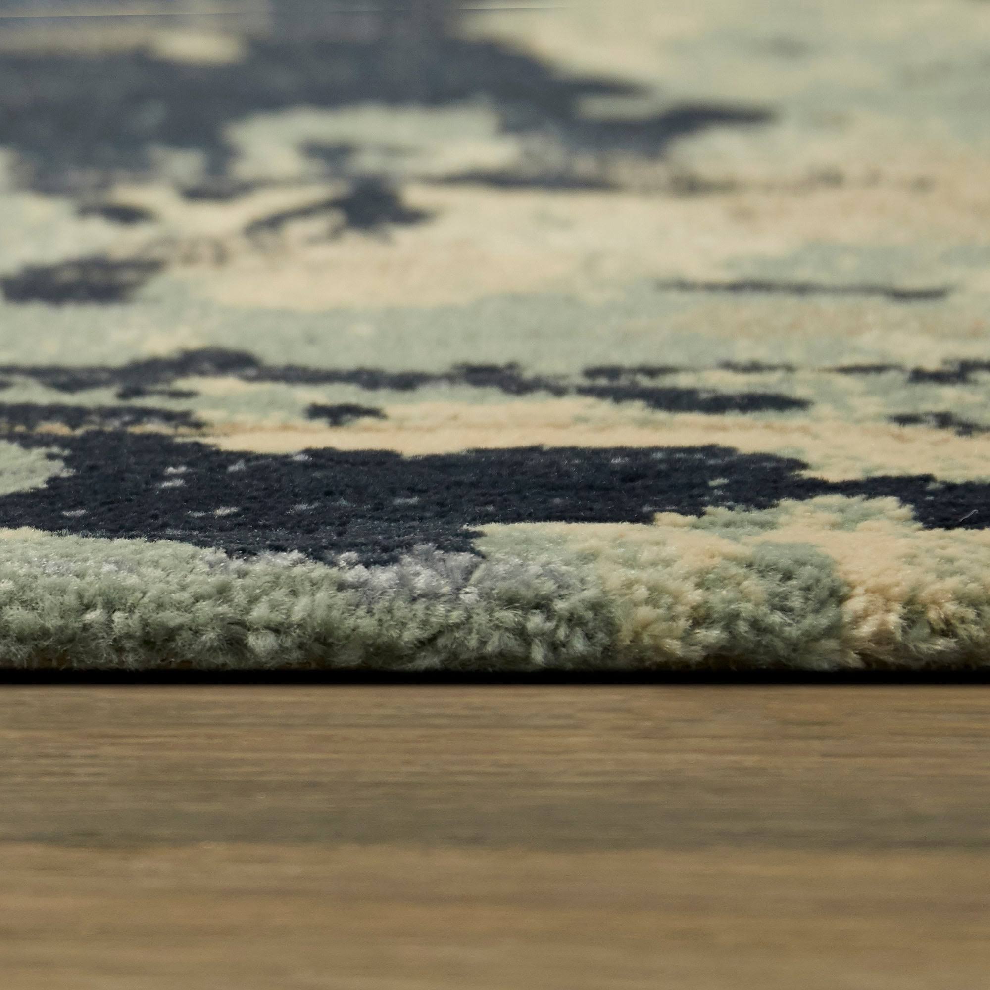 BALTA Olsen Navy/Burnt Orange 5 ft. x 7 ft. Abstract Area Rug