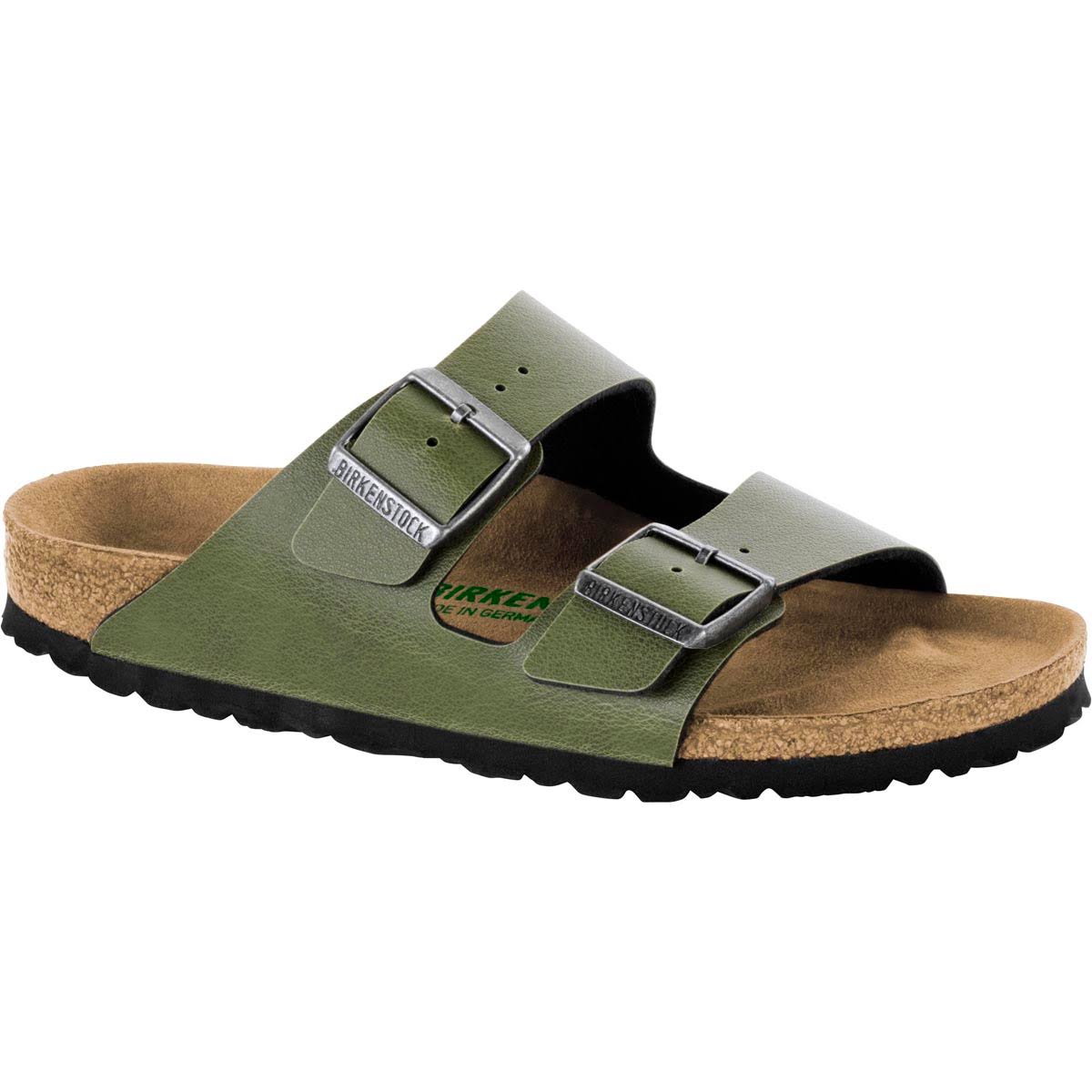 Birkenstock Arizona Vegan Olive Pull Up Birko-Flor / 40 / Narrow