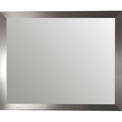 Wade Logan Industrial Modern & Contemporary Wall Mirror Finish: Brushed Nickel, Size: 20x22 H x 24x22 W