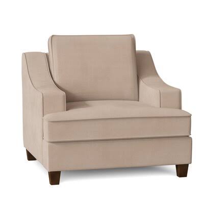 Lise 39x22 Wide Armchair Birch Lane Body Fabric: Microsuede Oyster
