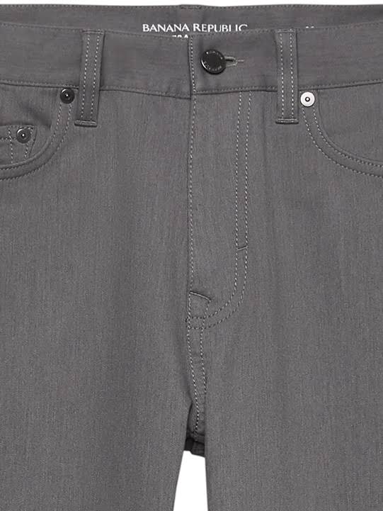 Banana Republic Men's Tapered Heathered Traveler Pant Smoke Gray Tall Size 36W 36L