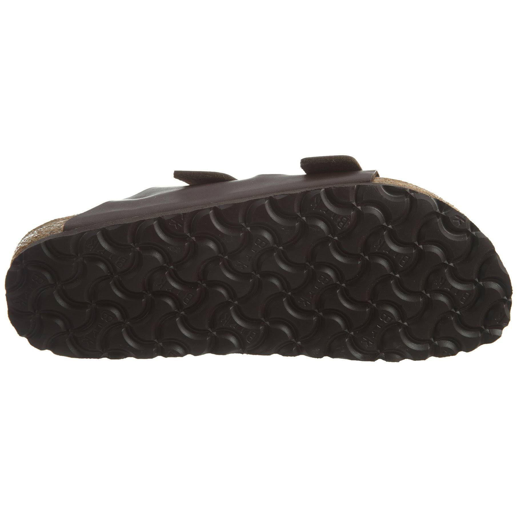 Birkenstock Men's Arizona Birko 2 Band Sandal, Dark Brown, 12