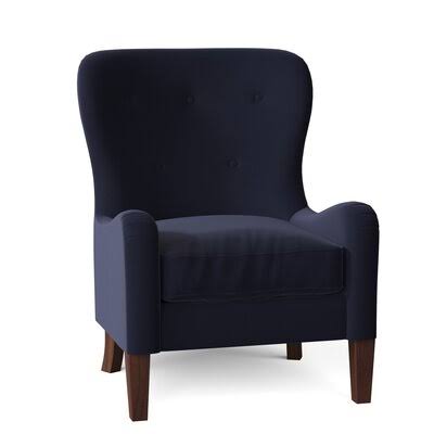 Birch Lane Gilliam 32x22 Wide Tufted Down Cushion Armchair Body Fabric: Sunbrella Canvas Navy