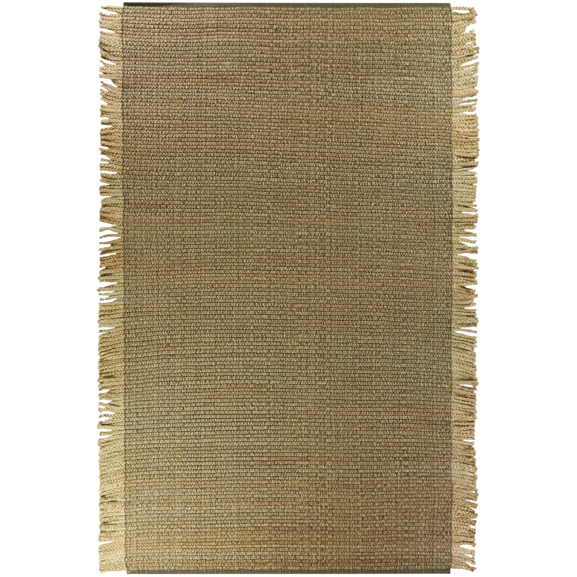 March Jute Sisal Natural Fiber Flatweave Area Rug - 2& x 7& Runner - Blue