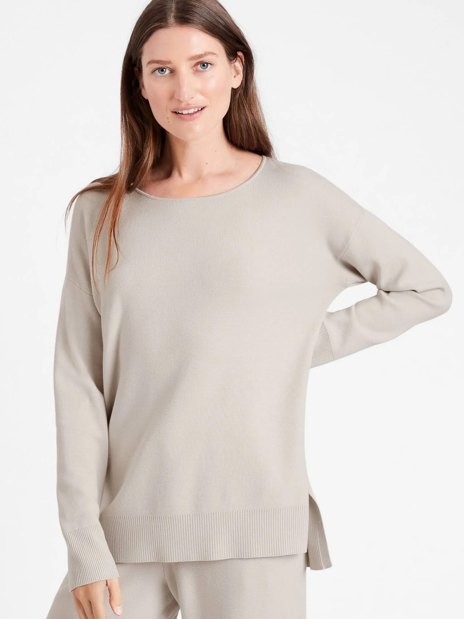 Banana Republic Women's Relaxed Sweater Tunic Selenite Size M