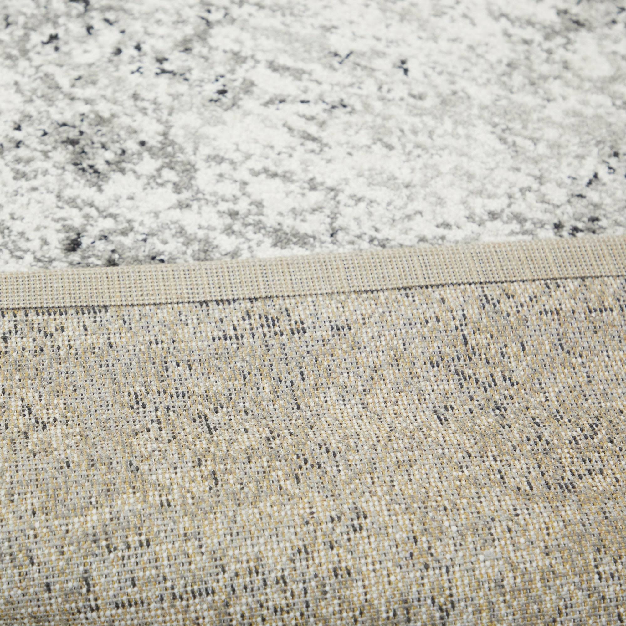 Casteau Distressed Oriental Area Rug - 2' x 7' Runner - Medium Grey