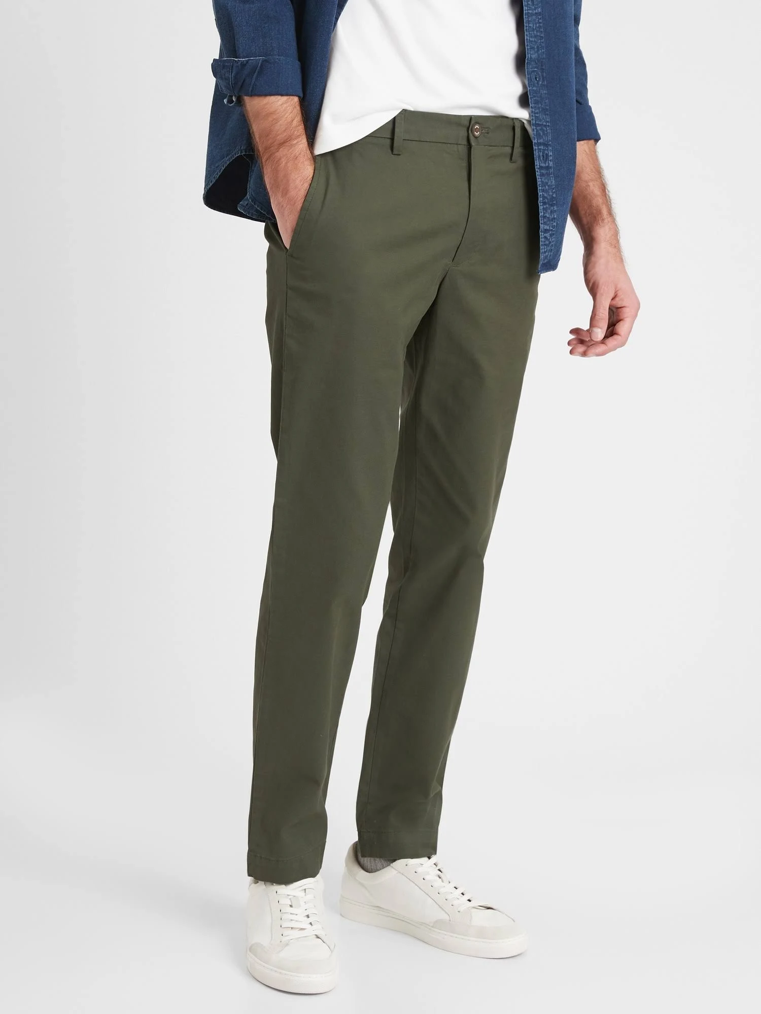 Men's Mason Athletic-Fit Stretch Chino Armada Green