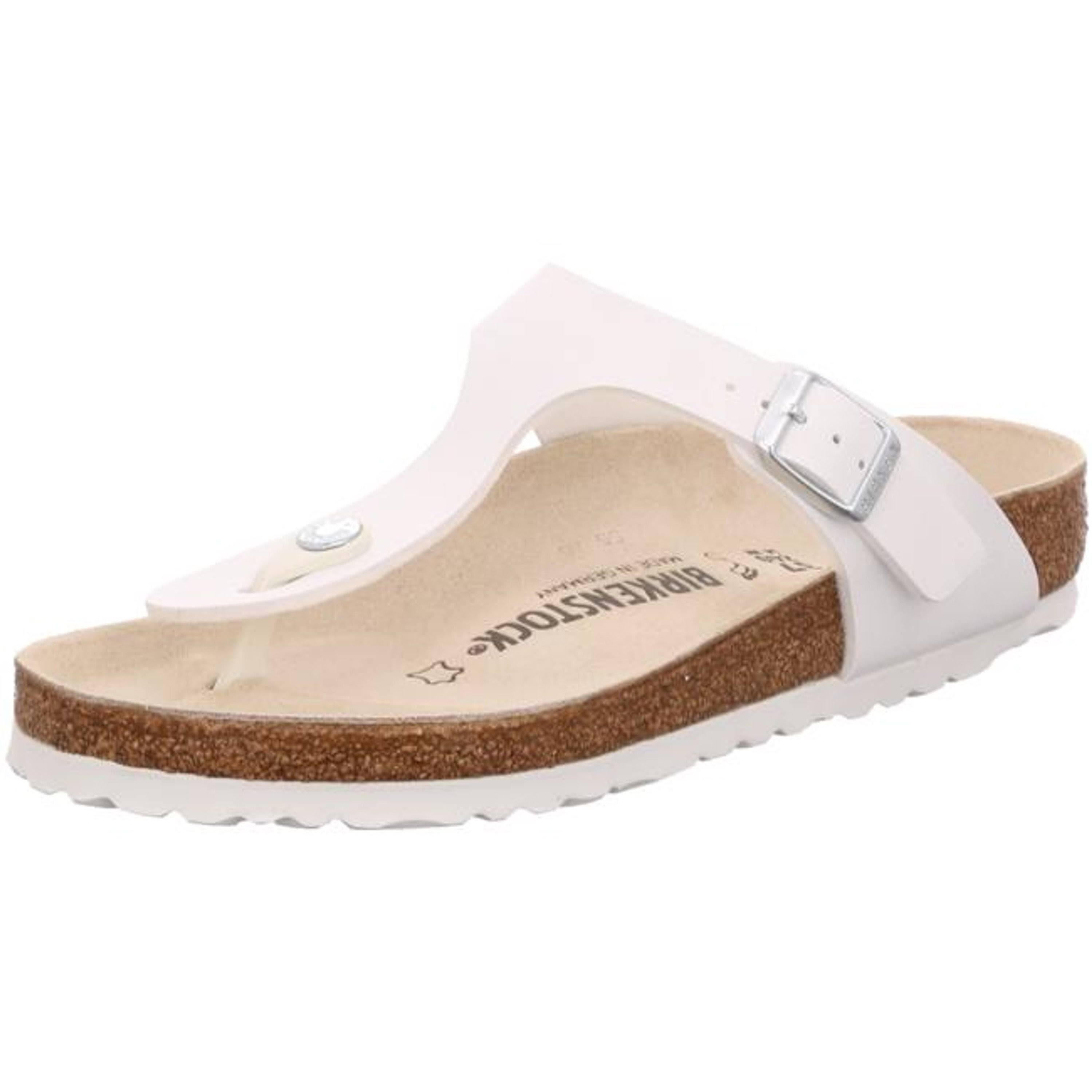 Birkenstock Gizeh Birko-Flor White Thong Sandals