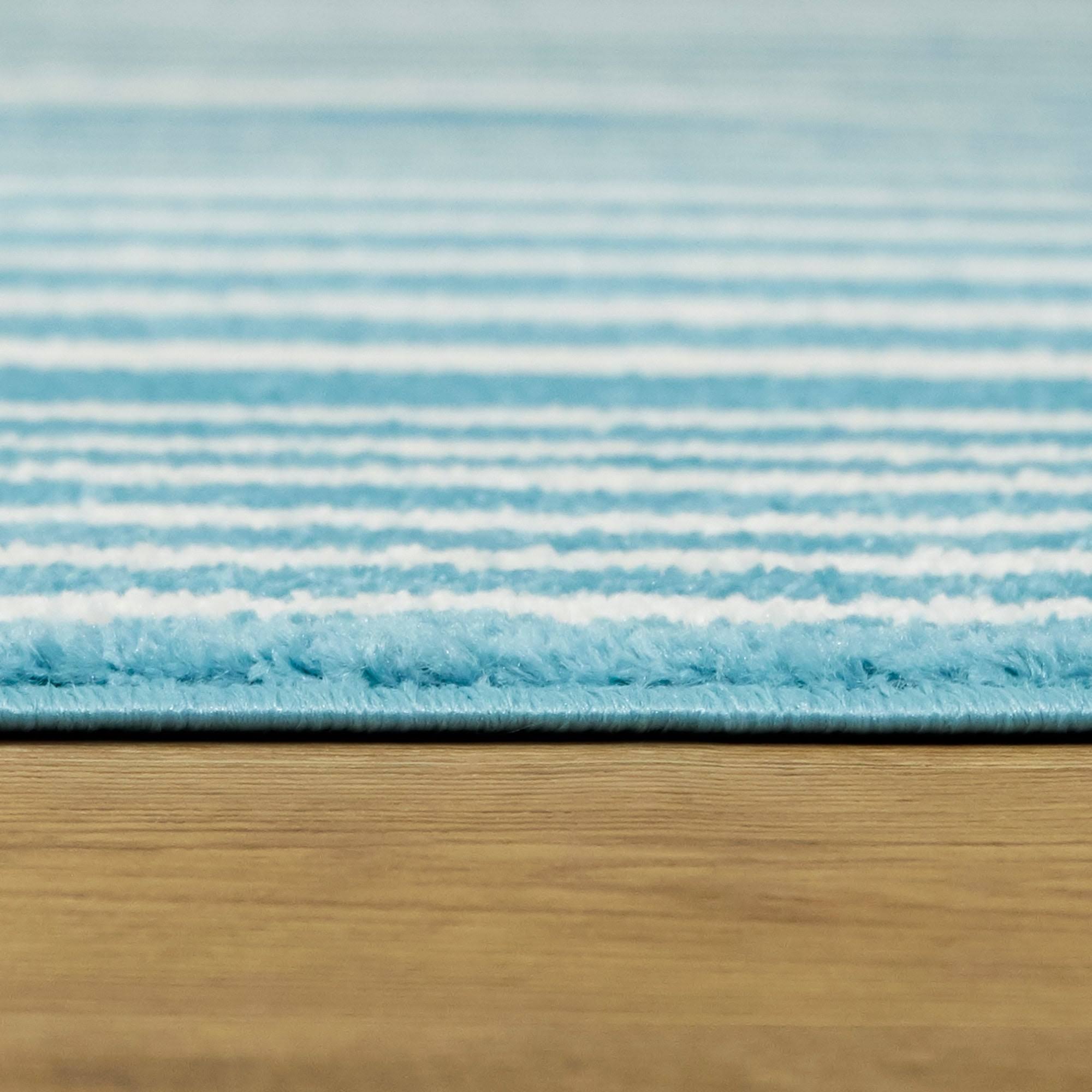 BALTA Cameron Striped Blue 5 ft. x 7 ft. Area Rug