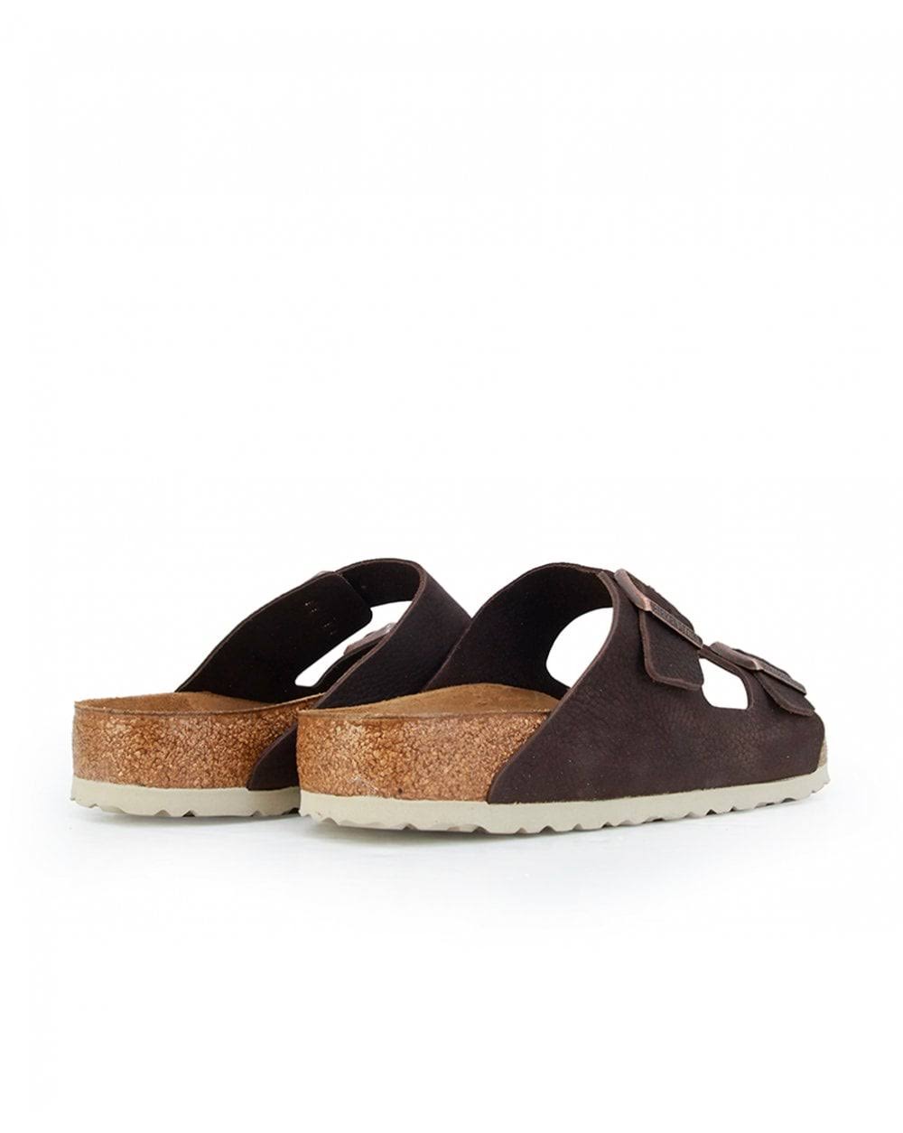 Birkenstock Men's Arizona Nubuck Leather Sandals - Soft Brown - 41