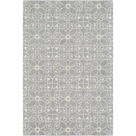 Arison Hand-Hooked Wool Gray/Cream Area Rug Charlton Home Rug Size: Rectangle 8' x 10'