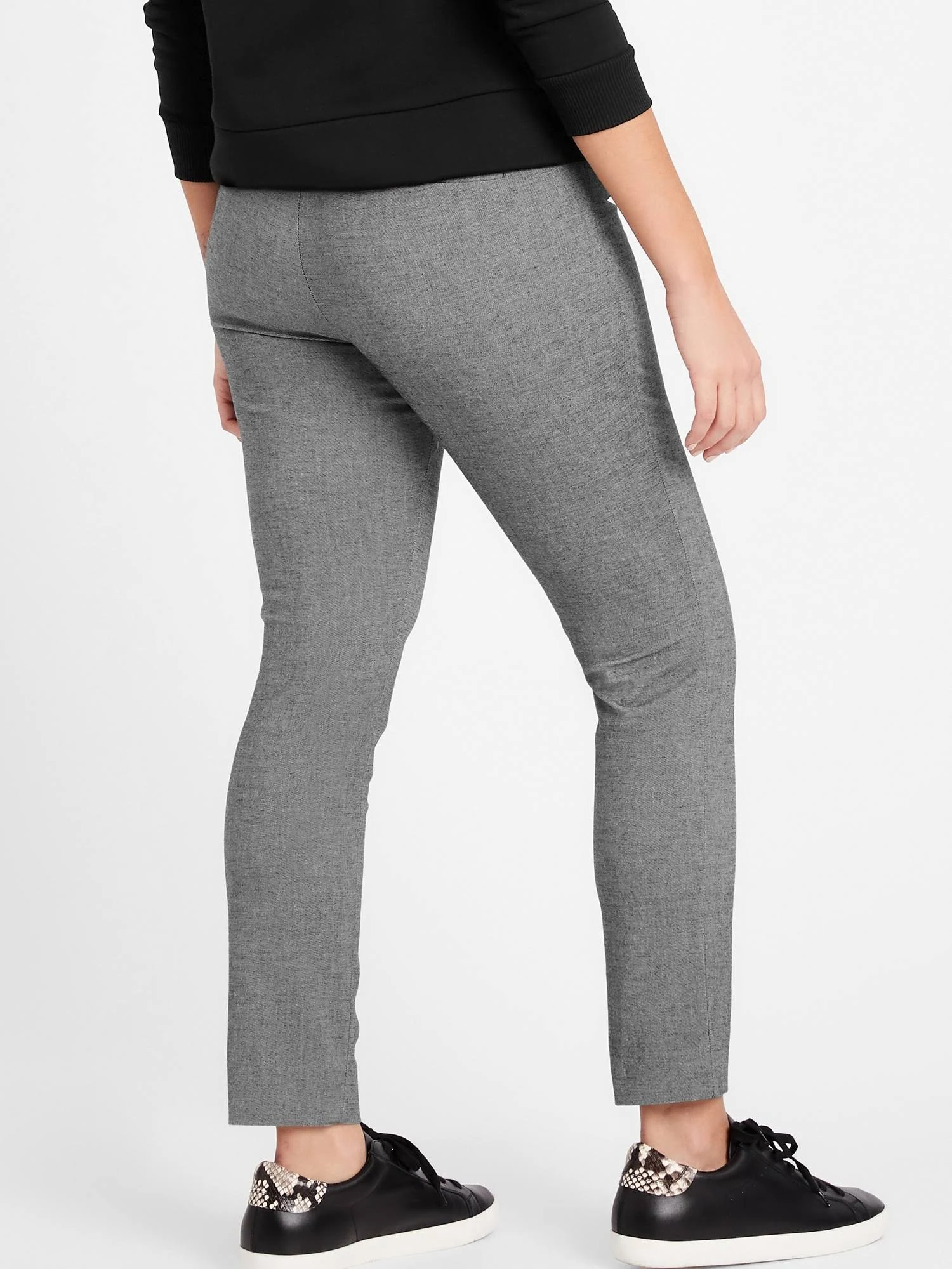 Banana Republic Women's Curvy Mid-Rise Skinny Sloan Pant Dark Gray Size 4 Short