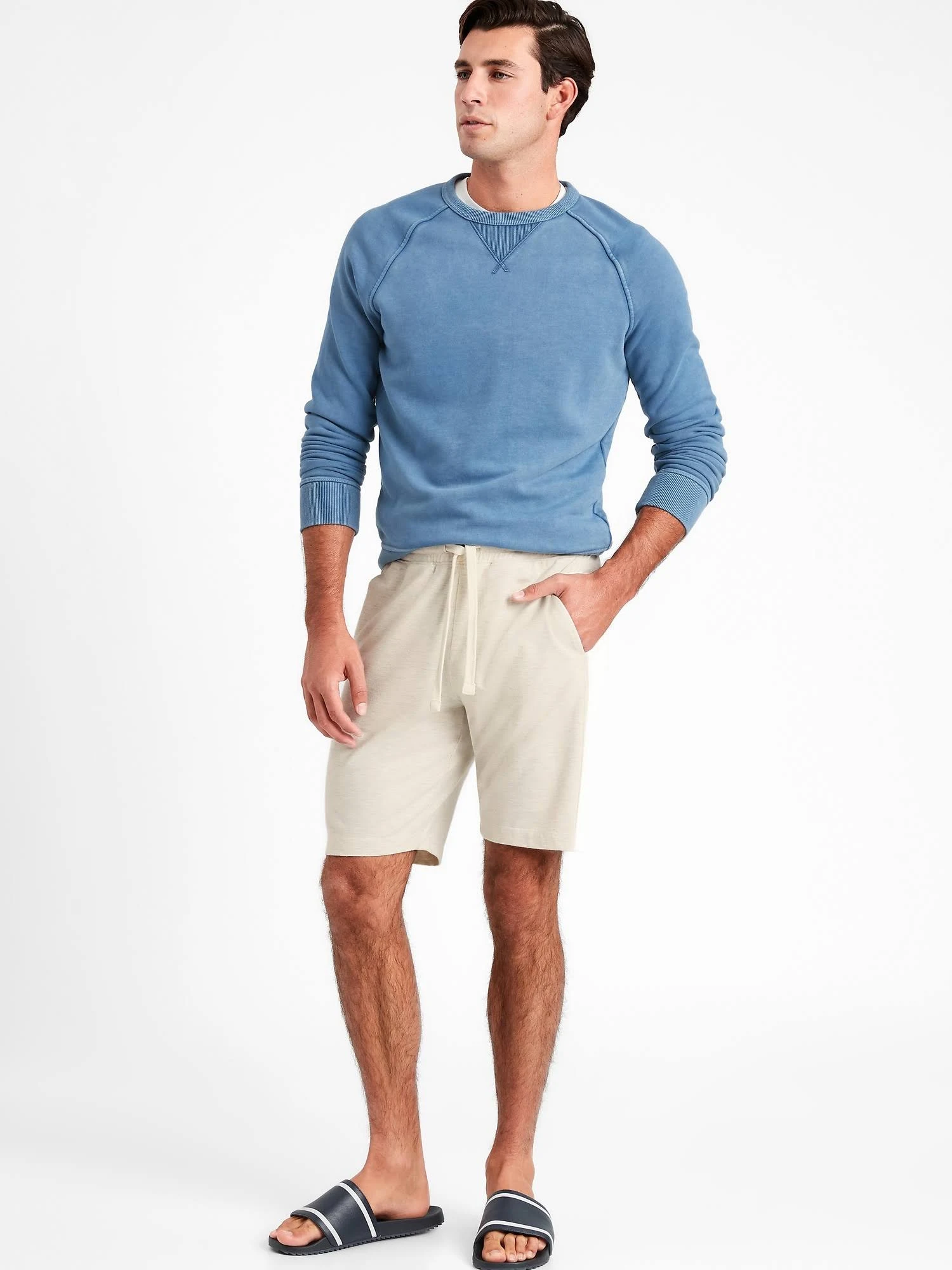 Banana Republic Men's Cozy Lounge Short Light Gray Tall Size M