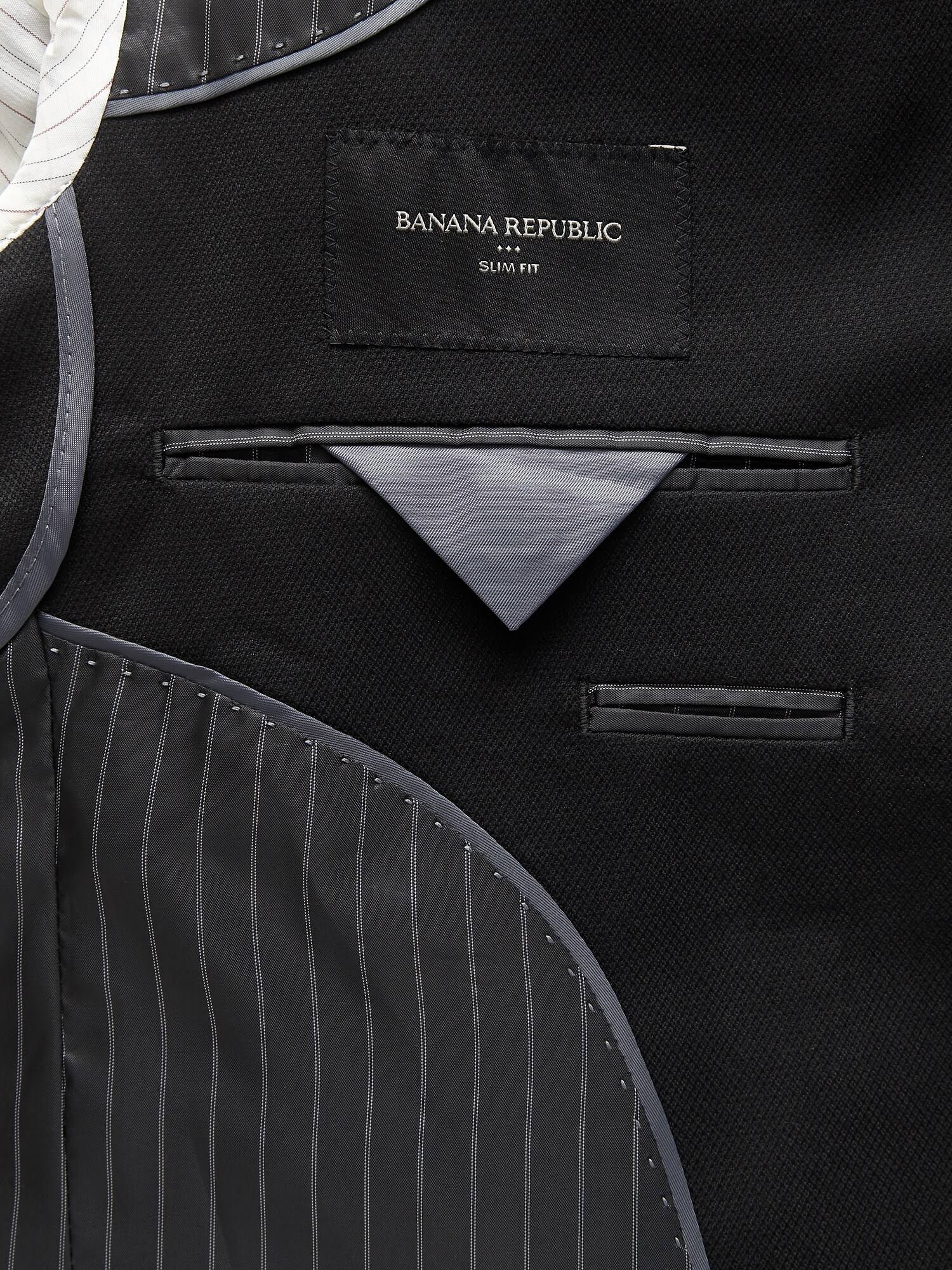 Banana Republic Factory Men's Slim-Fit Stretch Black Blazer Black Regular Size 38