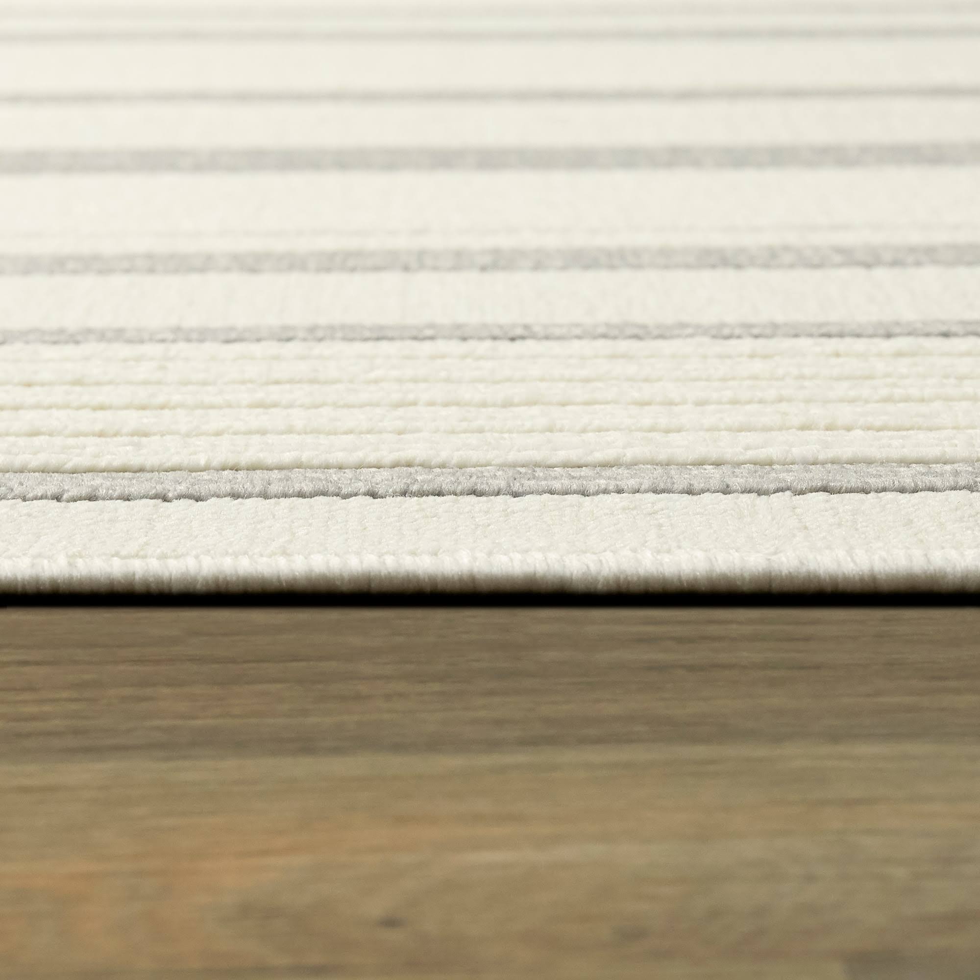 Hampton Bay Stripes Navy/White 8 ft. x 10 ft. Indoor/Outdoor Area Rug, Blue