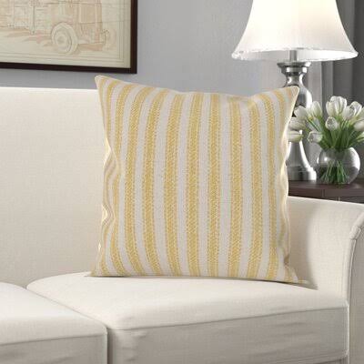 Weimar Cotton Throw Pillow Cover Color: Gold