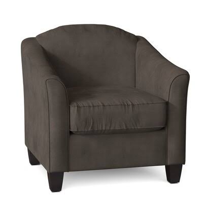 Birkett Armchair Body Fabric: Tina Charcoal, Leg Color: Black Walnut