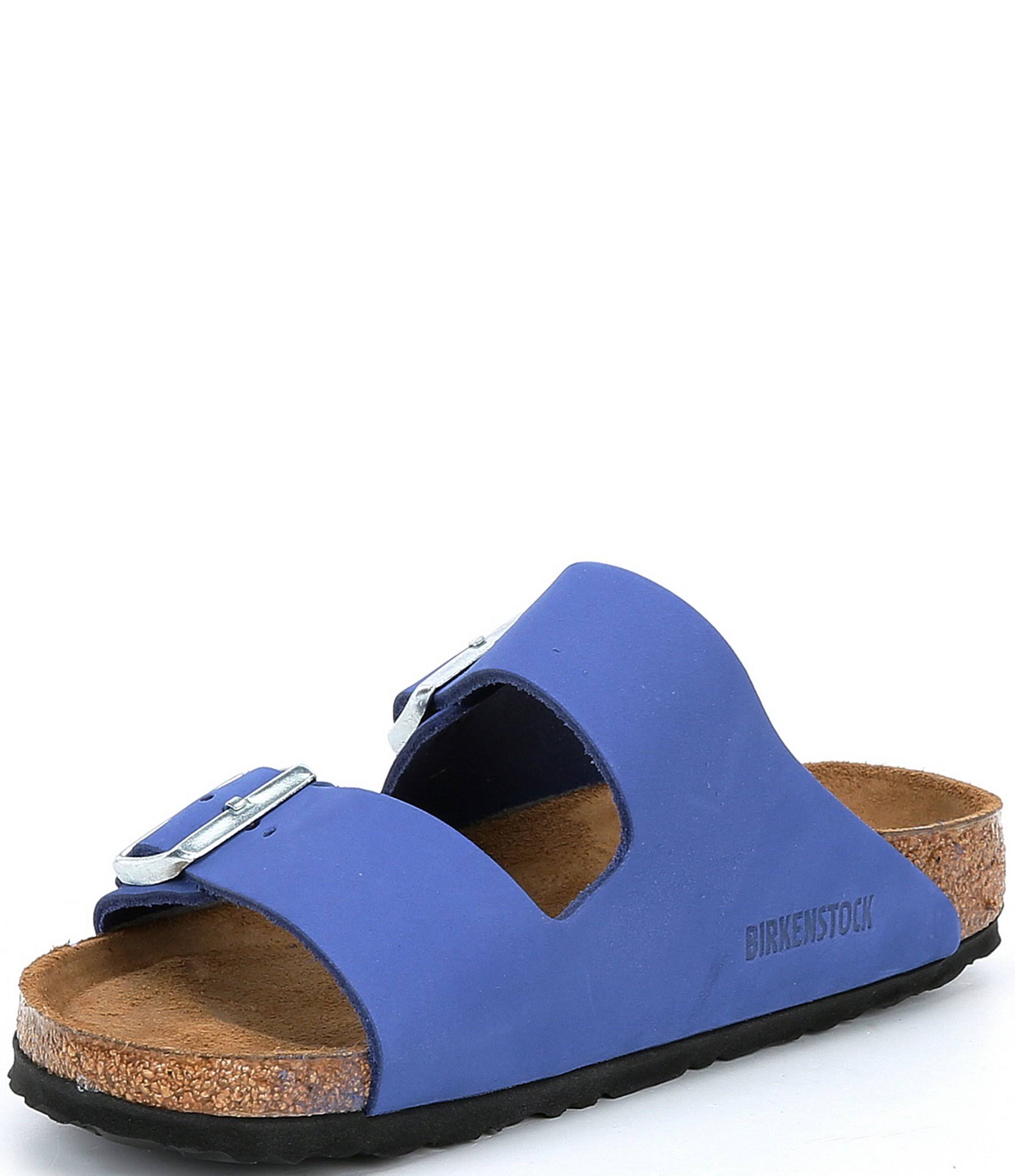 Birkenstock Women's Arizona Soft Footbed Azure Blue Nubuck