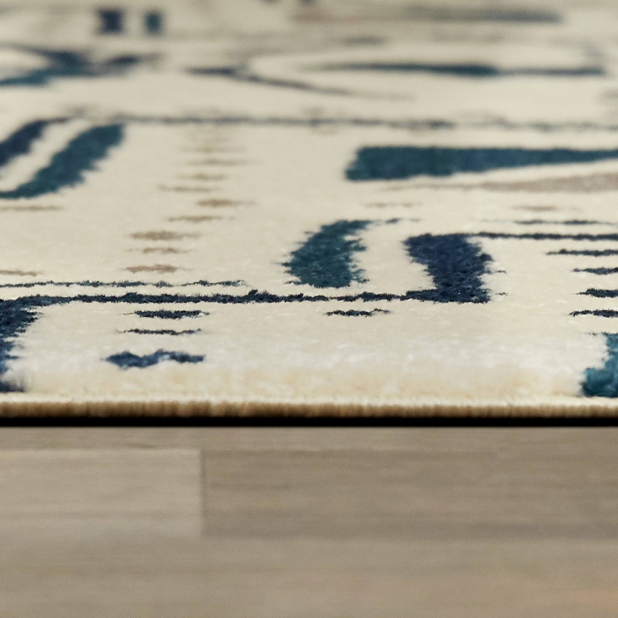 BALTA Firuza Blue 5 ft. x 7 ft. Southwestern Tribal Area Rug