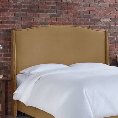 Doleman Contemporary Upholstered Wingback Headboard Size: Queen, Upholstery: Honey