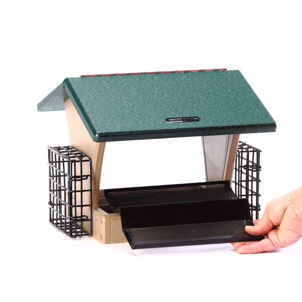 Birds Choice 4 Quart 2-Sided Recycled Hopper Bird Feeder