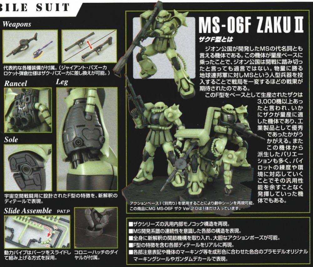 mg 1/100 MS-06F Zaku II Ver.2.0 (Mobile Suit Gundam)